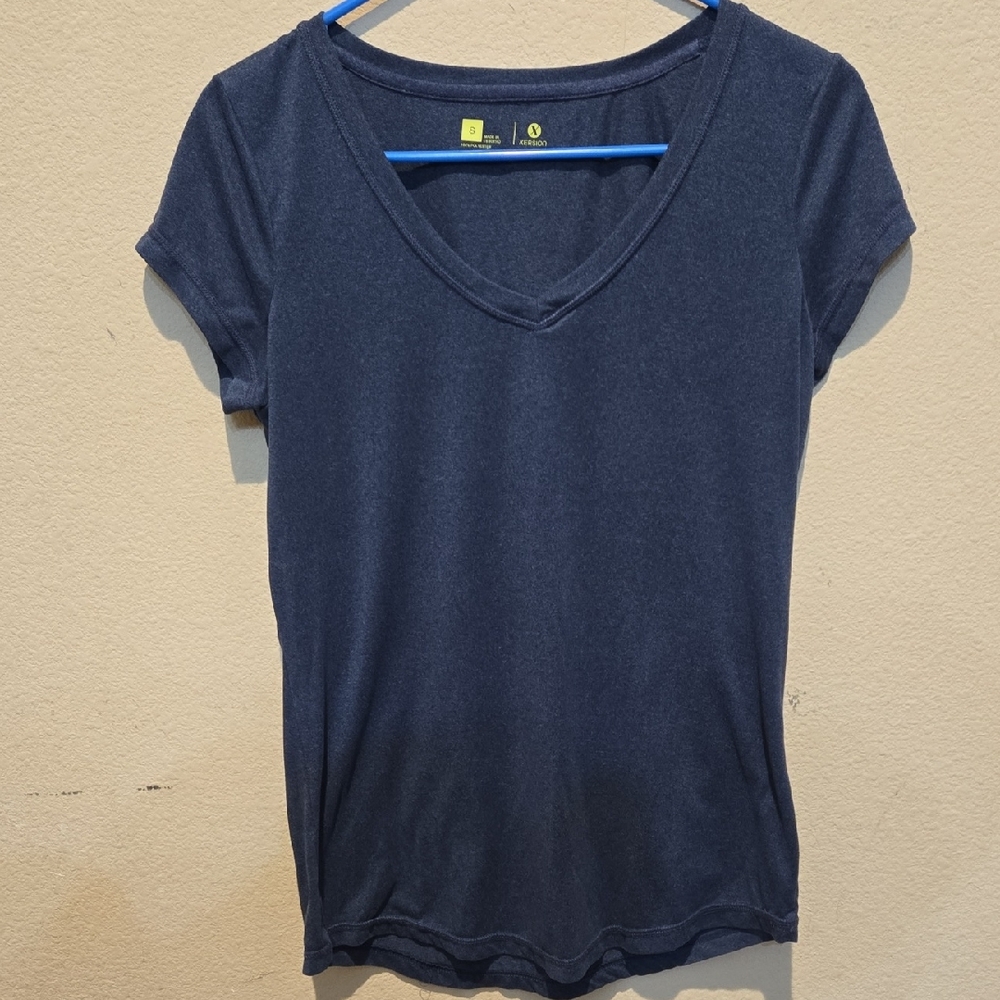 Xersion Blue Fitted Cuffed Sleeve T-Shirt
